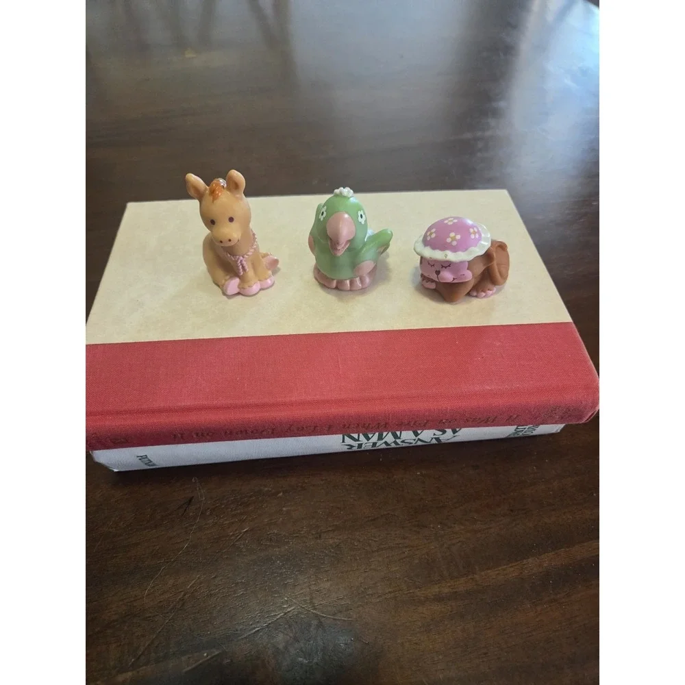 Vintage Strawberry Shortcake Pets, Lot Of 3, Burrito Donkey, Parfiet Parrot,monk